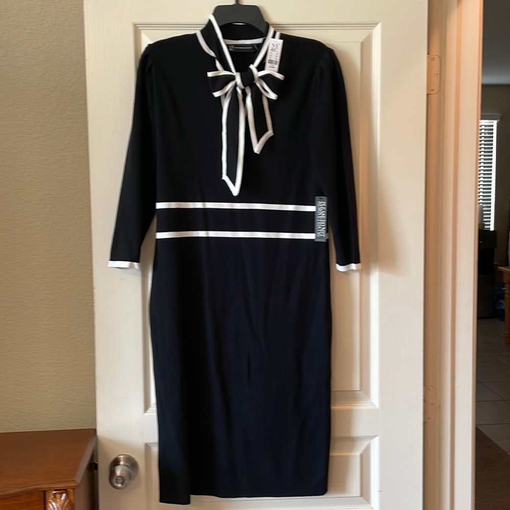 NWT NEW YORK & CO Black/White Sweater Dress